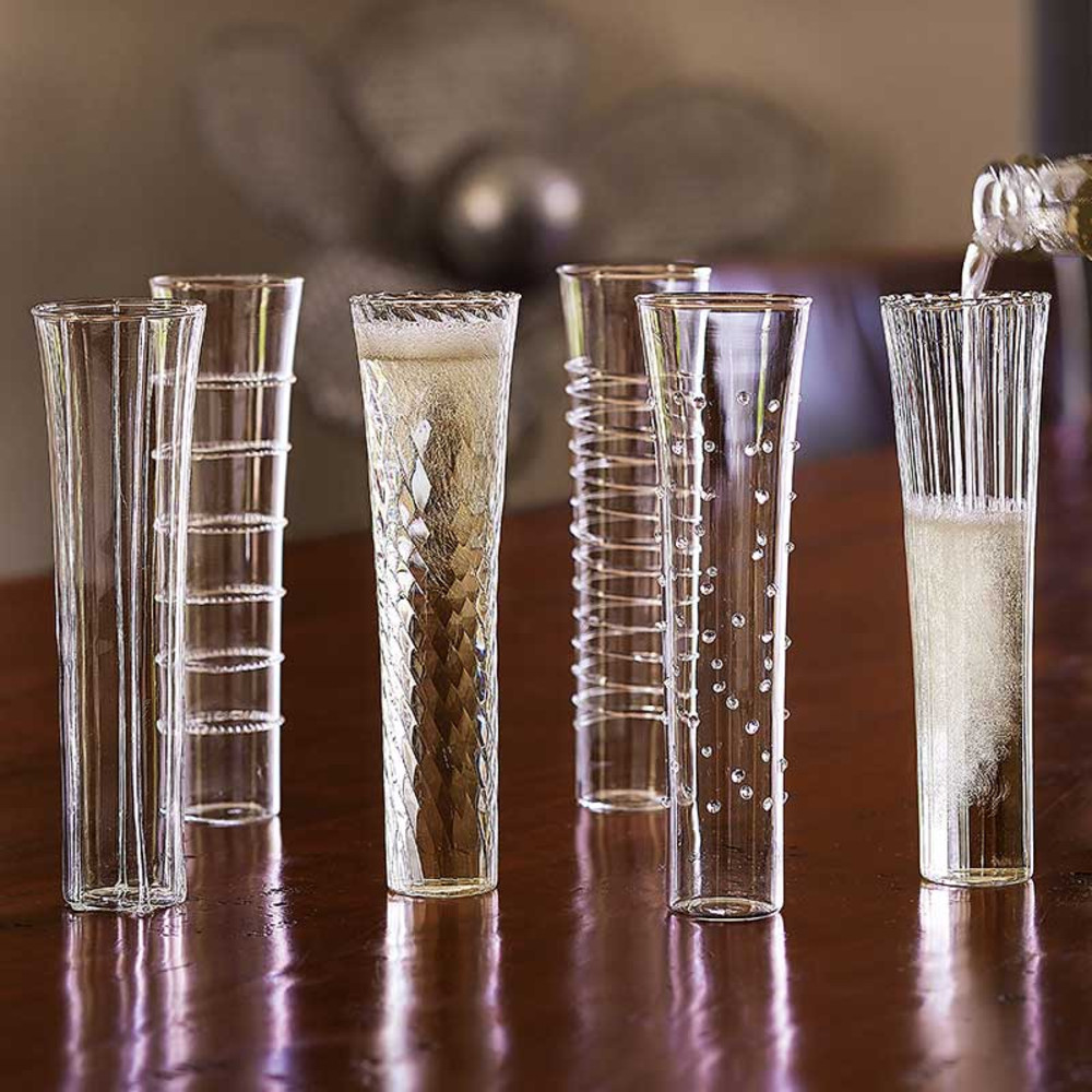 Mardi Gras Champagne Flutes