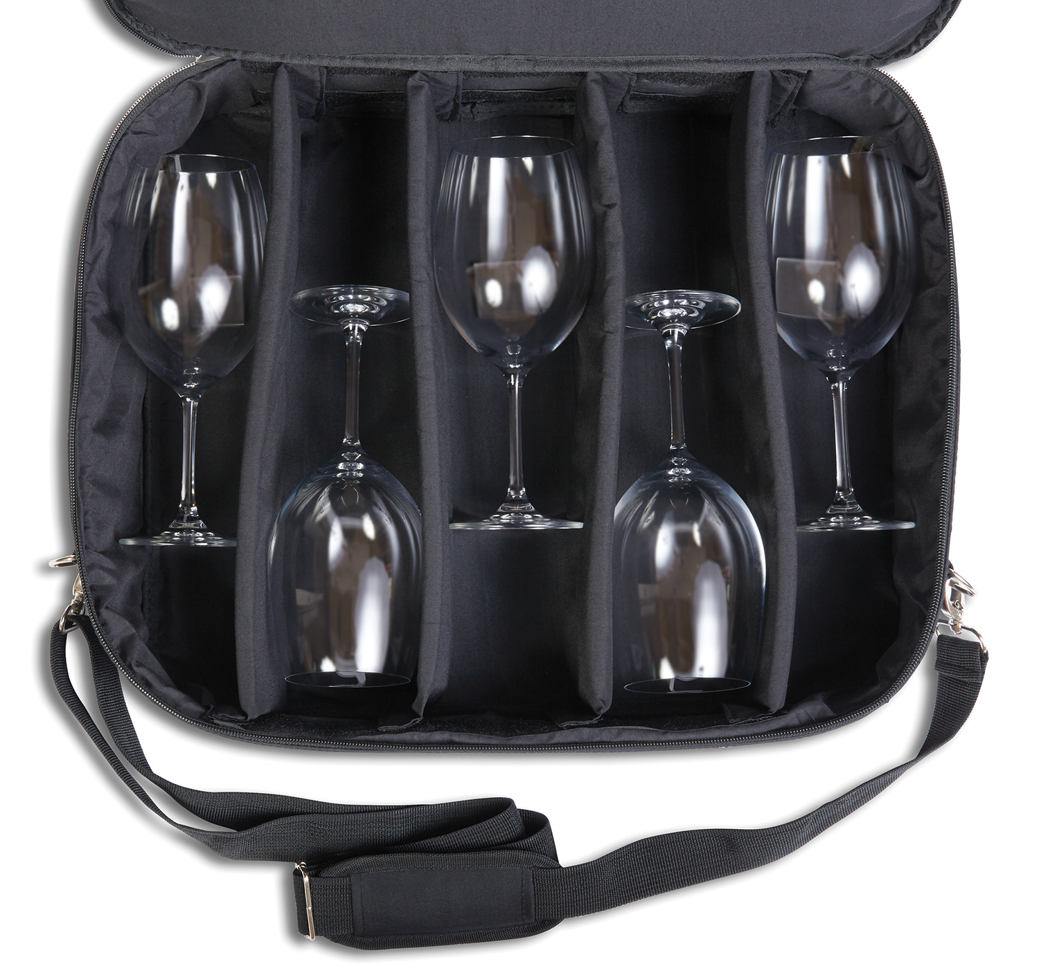 Black Stemware Tote