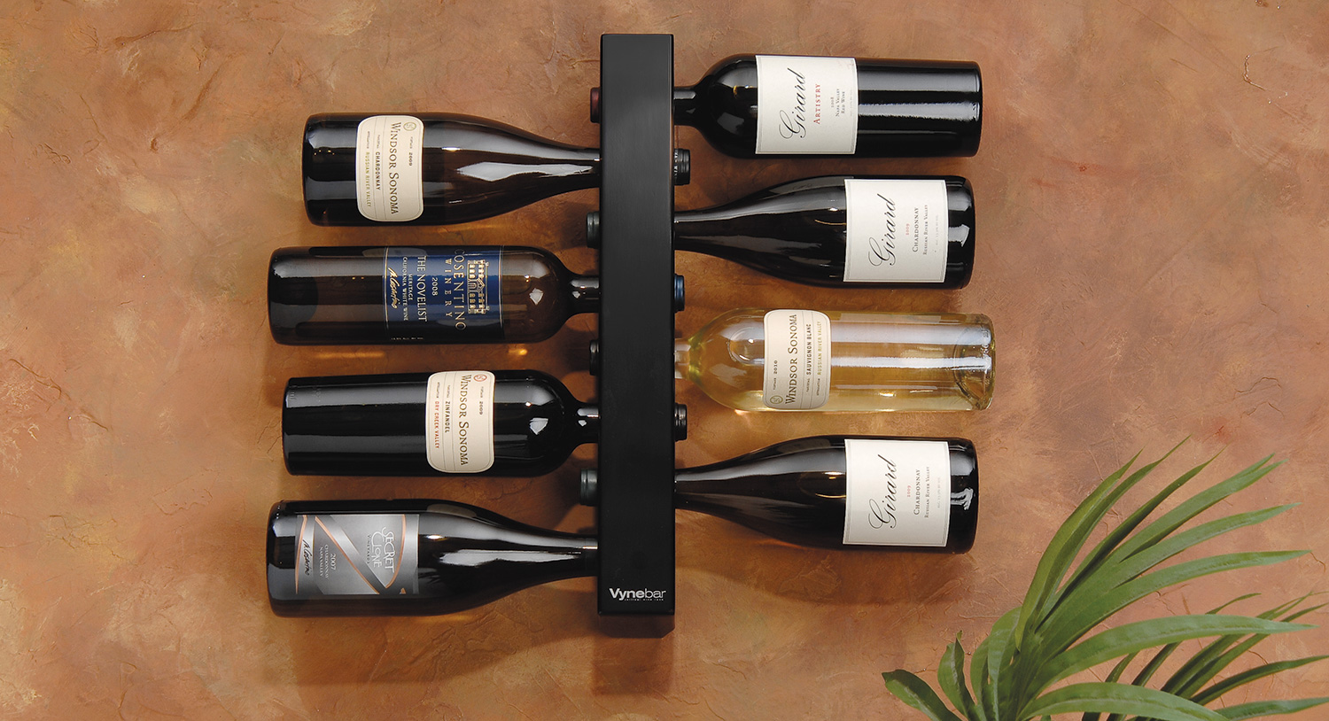 Chic and innovative, the Vynebar Vertical Racks are designed to eliminate countertop clutter and display wine in a unique, fun and stylish way.
