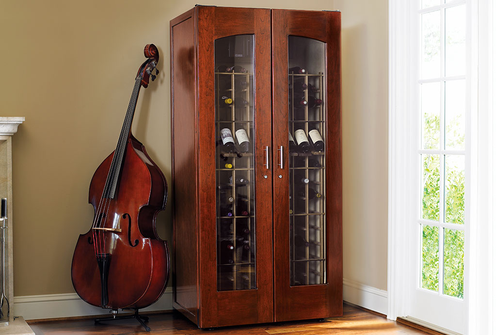 Le Cache Contemporary 2400 Wine Cabinet Classic Cherry #734