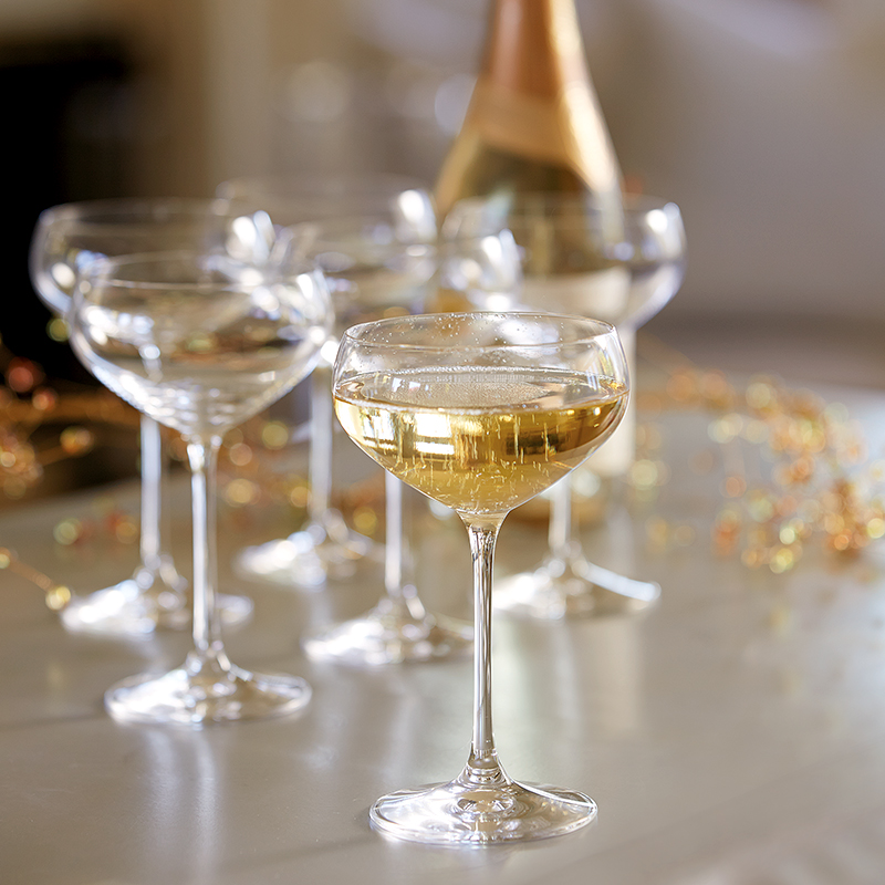 Image: Retro Saucer Shaped Champagne Glass