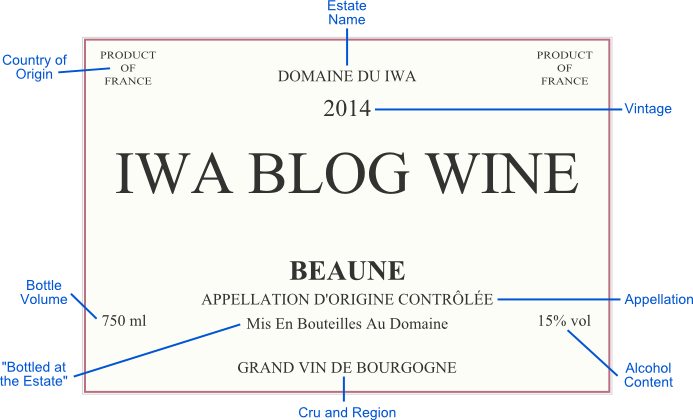 french wine labels, french wine, AOC classifications
