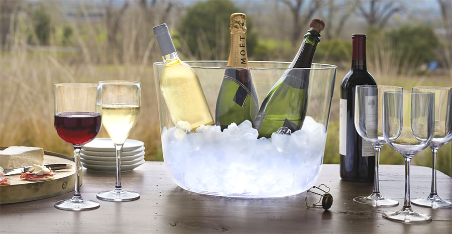 Italesse shatterproof polycristal outdoor wine glasses