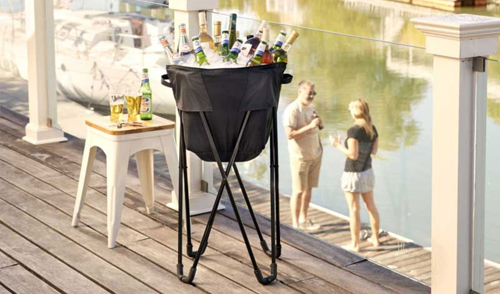 Folding Black Tub Cooler