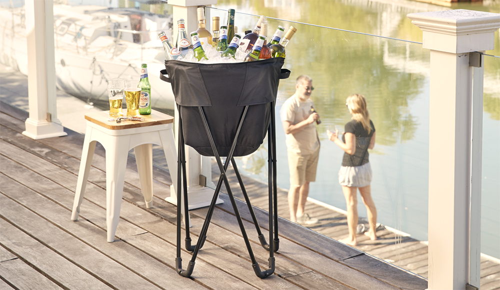 Folding Black Tub Cooler