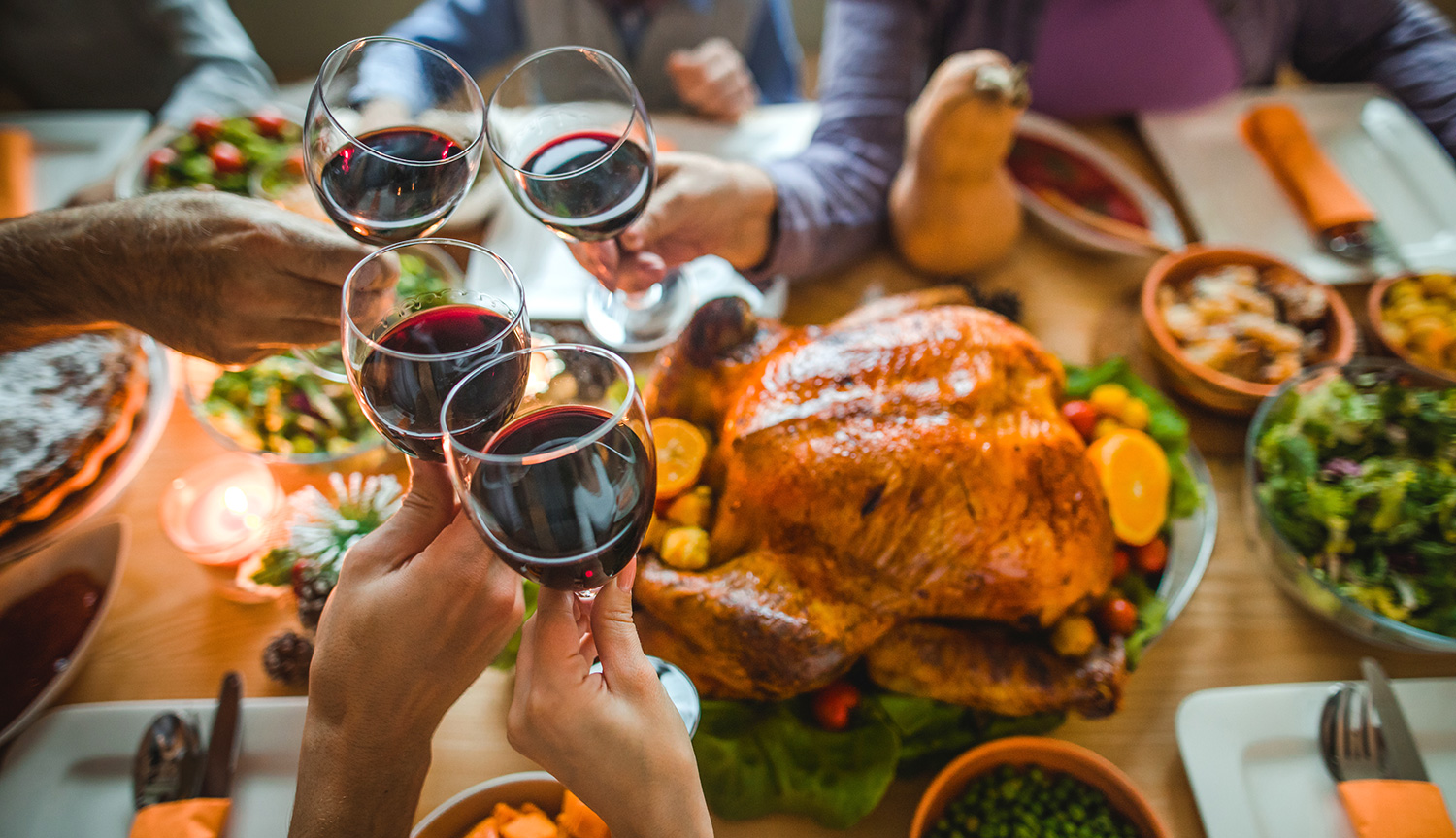 Thanksgiving Dinner with Wine