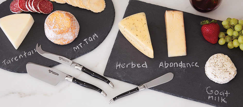 Laguiole Cheese Knives & Slate Cheese Board