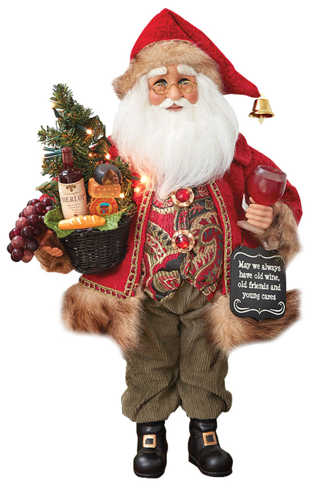 Santa Collectible with Wine