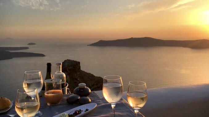 Santorini Wine in Greece