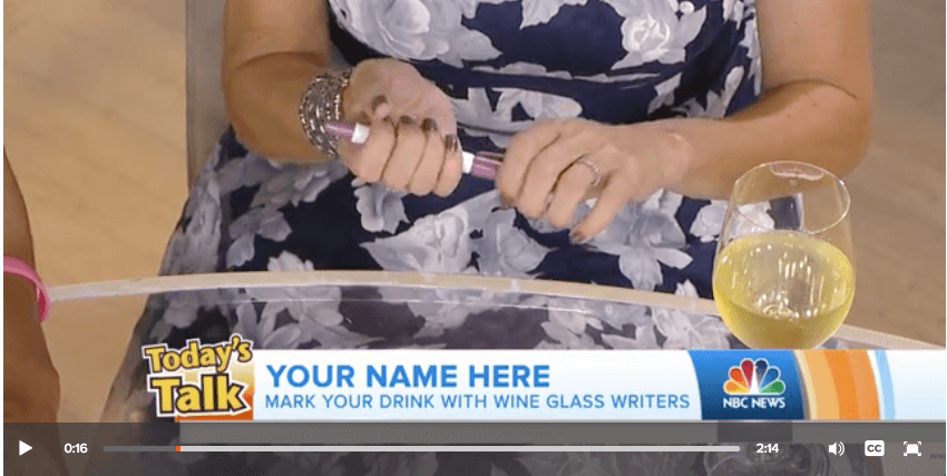 Wine Glass Writer on the Today Show